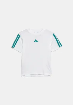 adidas tricou de bumbac pentru copii culoarea alb, cu imprimeu, JY4970 imagine