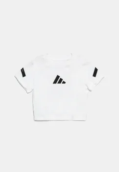 adidas tricou de bumbac pentru copii culoarea alb, JD1317 imagine