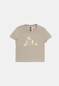 adidas tricou de bumbac pentru copii culoarea bej, KC5450 imagine