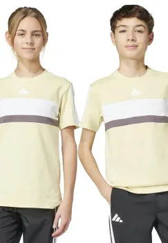 adidas tricou de bumbac pentru copii culoarea galben, cu imprimeu, JC6661 imagine