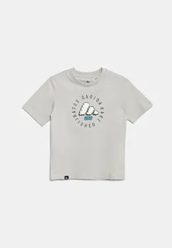 adidas tricou de bumbac pentru copii culoarea gri, cu imprimeu, JI6687 imagine