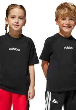 adidas tricou de bumbac pentru copii culoarea negru, cu imprimeu, JC9753 imagine