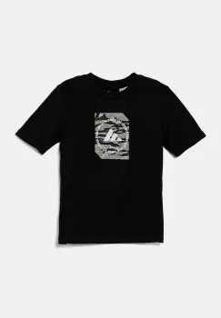 adidas tricou de bumbac pentru copii culoarea negru, cu imprimeu, JM8234 imagine