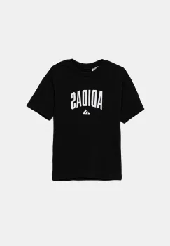adidas tricou de bumbac pentru copii culoarea negru, cu imprimeu, JV5192 imagine