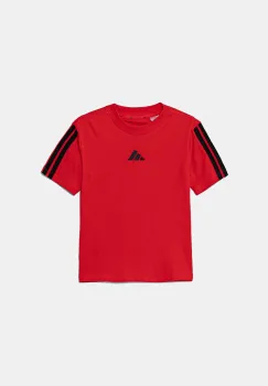 adidas tricou de bumbac pentru copii culoarea rosu, cu imprimeu, JD6489 imagine