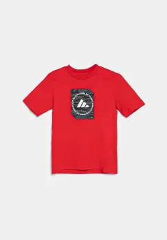 adidas tricou de bumbac pentru copii culoarea rosu, cu imprimeu, JM8233 imagine