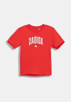 adidas tricou de bumbac pentru copii culoarea rosu, cu imprimeu, JV5194 imagine