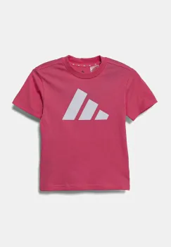 adidas tricou de bumbac pentru copii culoarea roz, cu imprimeu, JC9718 imagine