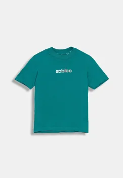 adidas tricou de bumbac pentru copii culoarea turcoaz, cu imprimeu, JV7541 imagine