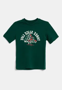 adidas tricou de bumbac pentru copii culoarea verde, cu imprimeu, JI6676 imagine