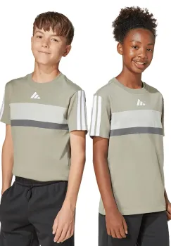 adidas tricou de bumbac pentru copii culoarea verde, cu imprimeu, JN2246 imagine