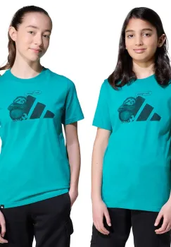 adidas tricou de bumbac pentru copii culoarea verde, cu imprimeu, JV5253 imagine