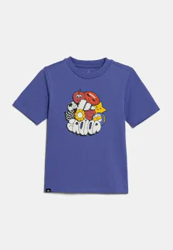 adidas tricou de bumbac pentru copii culoarea violet, cu imprimeu, JI6692 imagine