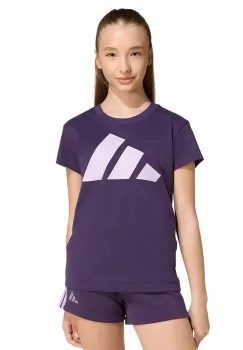 adidas tricou de bumbac pentru copii culoarea violet, JW2385 imagine