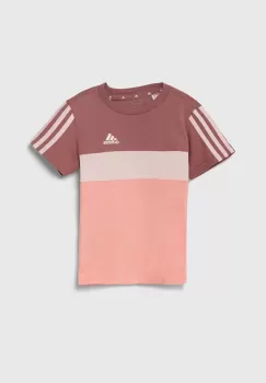 adidas tricou de bumbac pentru copii LK 3S TIB T culoarea roz, IW3480 imagine