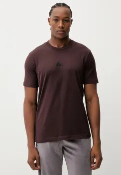 adidas tricou din bumbac 3S culoarea maro, cu imprimeu, JX0736 imagine