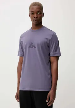 adidas tricou din bumbac adidas x Z.N.E culoarea violet, cu imprimeu, JW4740 imagine