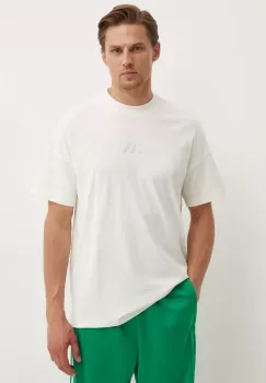 adidas tricou din bumbac All SZN barbati, culoarea bej, neted, IV5217 imagine