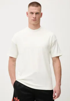 adidas tricou din bumbac All SZN culoarea bej, cu imprimeu, JL6552 imagine