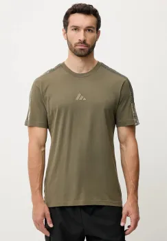 adidas tricou din bumbac AOP Colourblock T-Shirt culoarea verde, cu imprimeu, JM9201 imagine