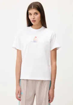 adidas tricou din bumbac Coquette culoarea alb, JL7489 imagine