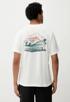 adidas tricou din bumbac Country Club Scenic Graphic Tee culoarea bej, cu imprimeu, JN2512 imagine