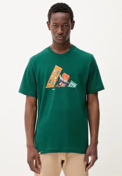 adidas tricou din bumbac Doodle Hunt Skate Graphic T-Shirt culoarea verde, cu imprimeu, JM6500 imagine
