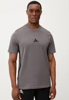 adidas tricou din bumbac Essentials barbati, cu imprimeu, JE6390 imagine