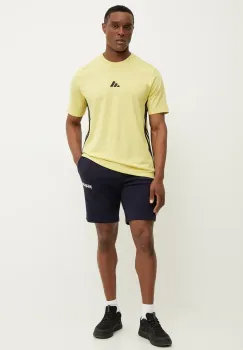 adidas tricou din bumbac Essentials barbati, culoarea galben, cu imprimeu, JE6387 imagine