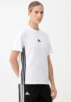 adidas tricou din bumbac Essentials culoarea alb, JD0844 imagine