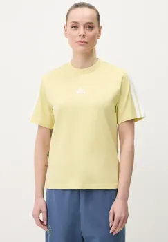 adidas tricou din bumbac Essentials femei, culoarea galben, JM2406 imagine