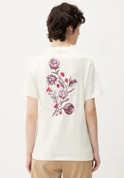 adidas tricou din bumbac Floral culoarea bej, KB2488 imagine