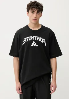 adidas tricou din bumbac Fortnite culoarea negru, cu imprimeu, JV8012 imagine