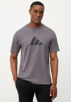 adidas tricou din bumbac Future Icons barbati, culoarea gri, cu imprimeu, JD4921 imagine