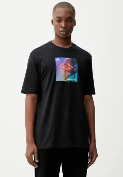 adidas tricou din bumbac HLDY Court culoarea negru, cu imprimeu, JN2501 imagine