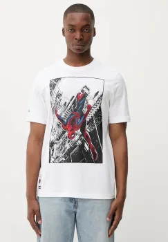 adidas tricou din bumbac Spiderman T-S culoarea alb, cu imprimeu, JL5556 imagine