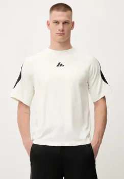 adidas tricou din bumbac Stadium culoarea bej, cu imprimeu, JX5640 imagine