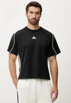 adidas tricou din bumbac Stadium culoarea negru, cu imprimeu, JV7009 imagine
