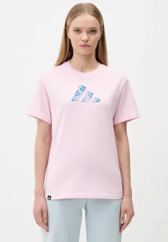 adidas tricou din bumbac Table Tee culoarea roz, JV6084 imagine