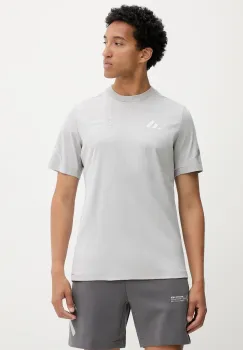 adidas tricou din bumbac x Mercedes culoarea gri, cu imprimeu, JW3481 imagine