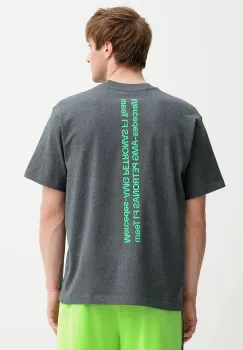 adidas tricou din bumbac x Mercedes culoarea gri, cu imprimeu, JX8775 imagine