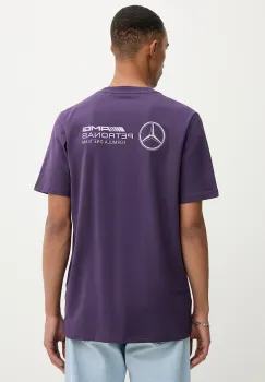 adidas tricou din bumbac x Mercedes culoarea violet, cu imprimeu, JX8814 imagine
