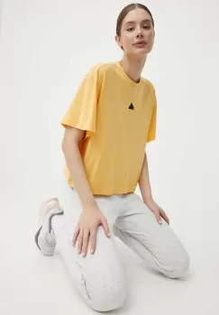 adidas tricou femei, culoarea galben, IS0664 imagine