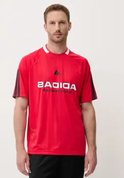 adidas tricou Tiro culoarea rosu, cu imprimeu, KB5569 imagine