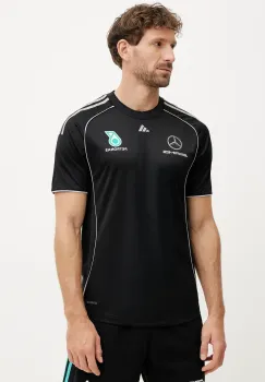 adidas tricou x Mercedes barbati, culoarea negru, modelator, JX8245 imagine