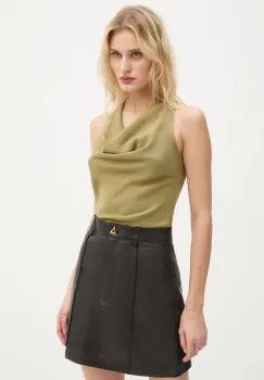 AERON bluza femei, culoarea verde, neted, PFTO532513 imagine