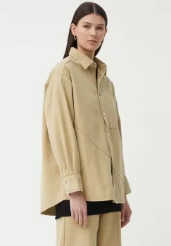 AERON geaca jeans ANITA femei, culoarea verde, de tranzitie, oversize, AW24RSSH152451 imagine