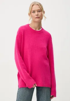 AERON pulover de casmir culoarea roz, PU267548 imagine