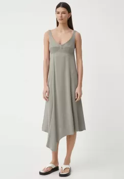 AERON rochie ARRAY culoarea gri, midi, evazati, AW24RSDR498475 imagine