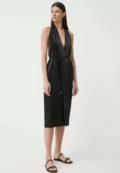 AERON rochie SERAPHINE culoarea negru, midi, drept, AW24SSDR517491 imagine